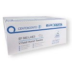 EUROCARTA Ręcznik do Rąk w Składce " V " 25 x 21 cm 3000 Listków Biały 2 Warstwowy Celuloza