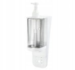 Faneco Dozownik do Mydła, Szamponu, Dezynfekcji 300 ml Biały/Transparentny