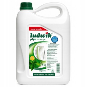 Ludwik Płyn do Mycia Naczyń Miętowy / Cytrynowy Zapach Losowy 5L