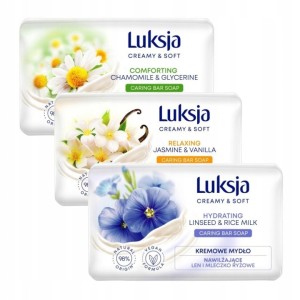 Luksja Creamy & Soft Kremowe Mydło w Kostce Zapach Losowy Mix Zapachów 90g